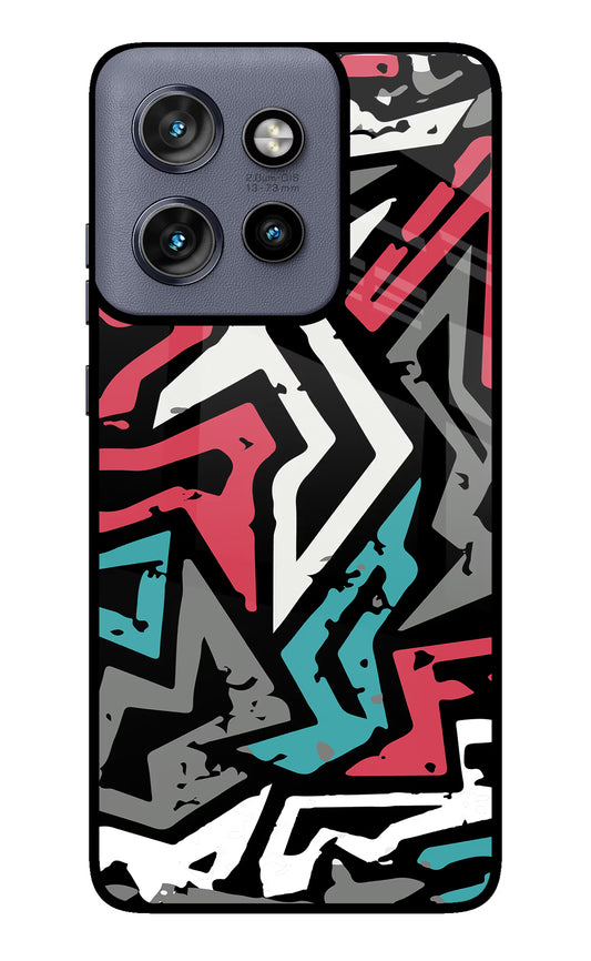Geometric Graffiti Moto Edge 50 Neo Glass Case