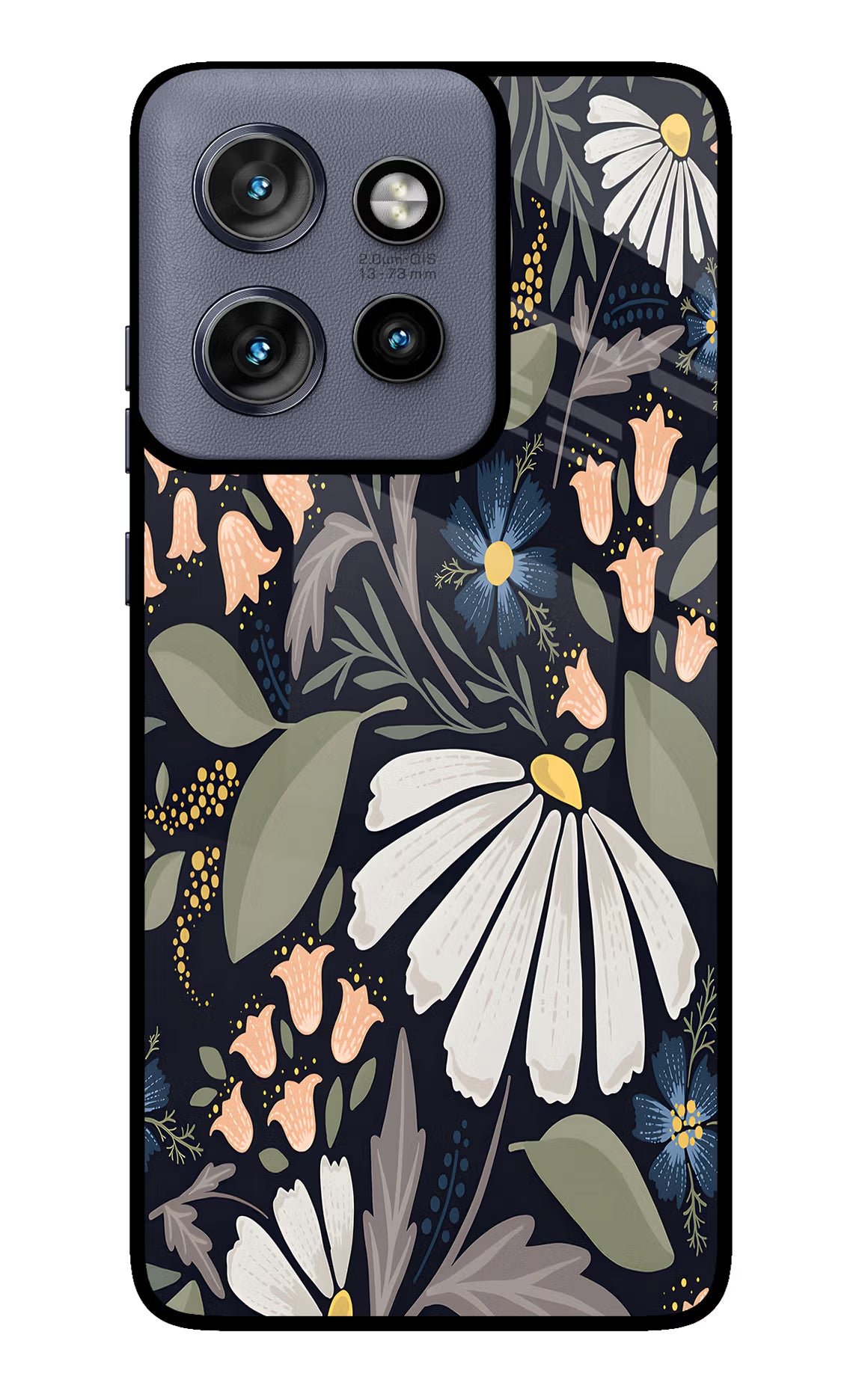 Flowers Art Moto Edge 50 Neo Glass Case