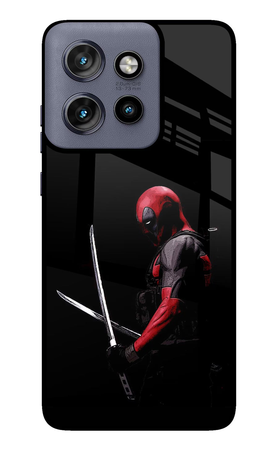 Deadpool Moto Edge 50 Neo Back Cover, Glass case