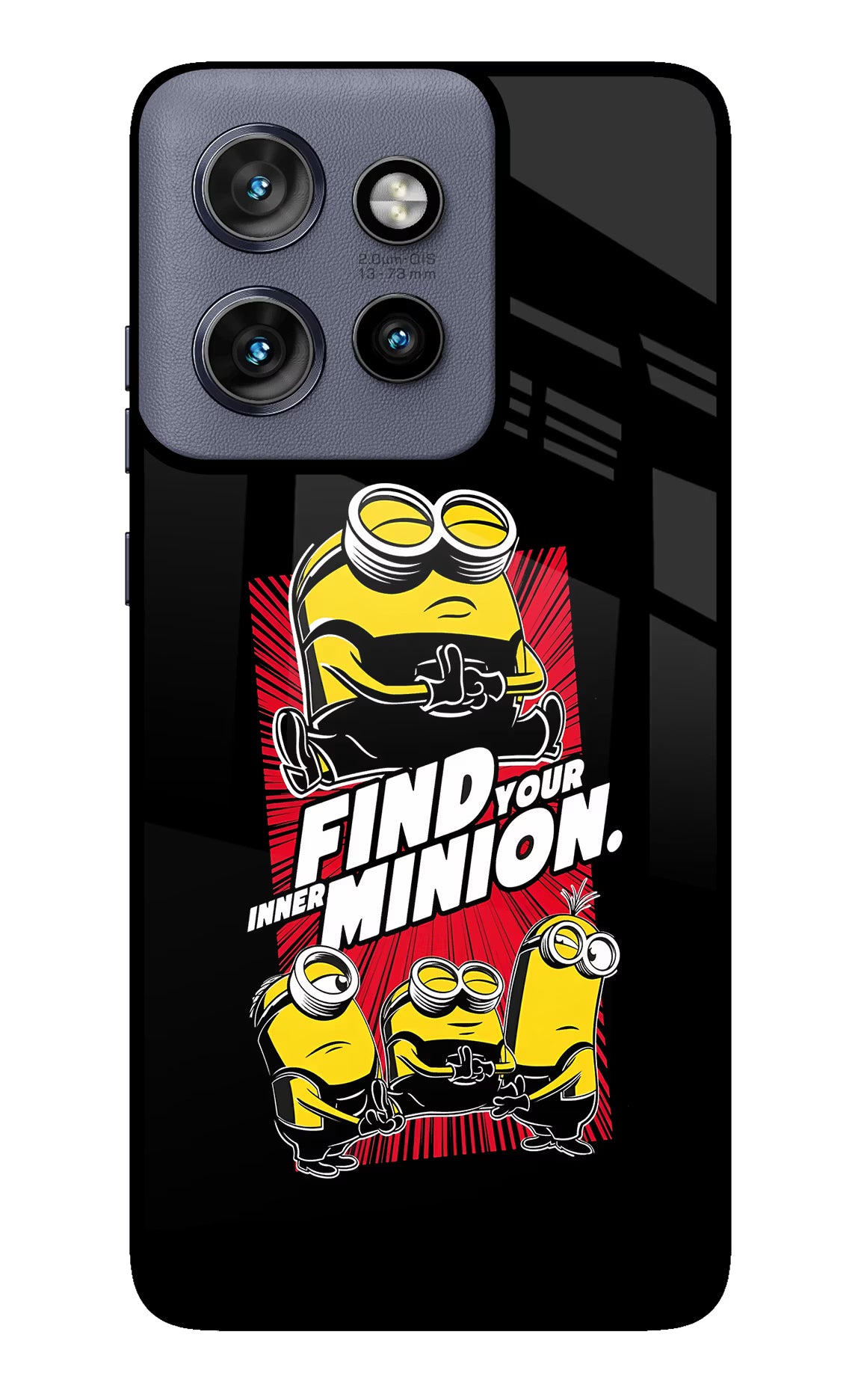 Find your inner Minion Moto Edge 50 Neo Glass Case Back Cover by Casekaro
