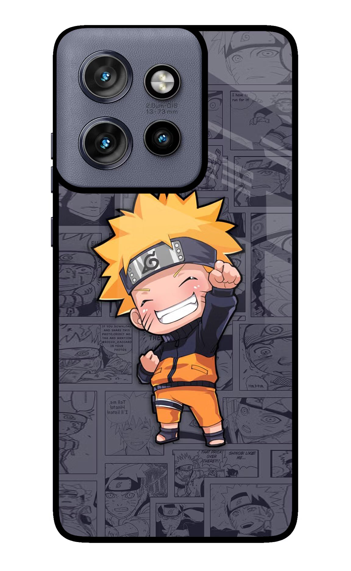 Chota Naruto Moto Edge 50 Neo Glass Case Back Cover by Casekaro