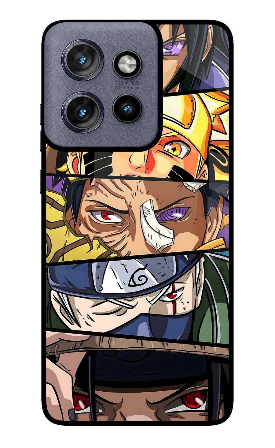 Naruto Character Moto Edge 50 Neo Back Cover, Glass case
