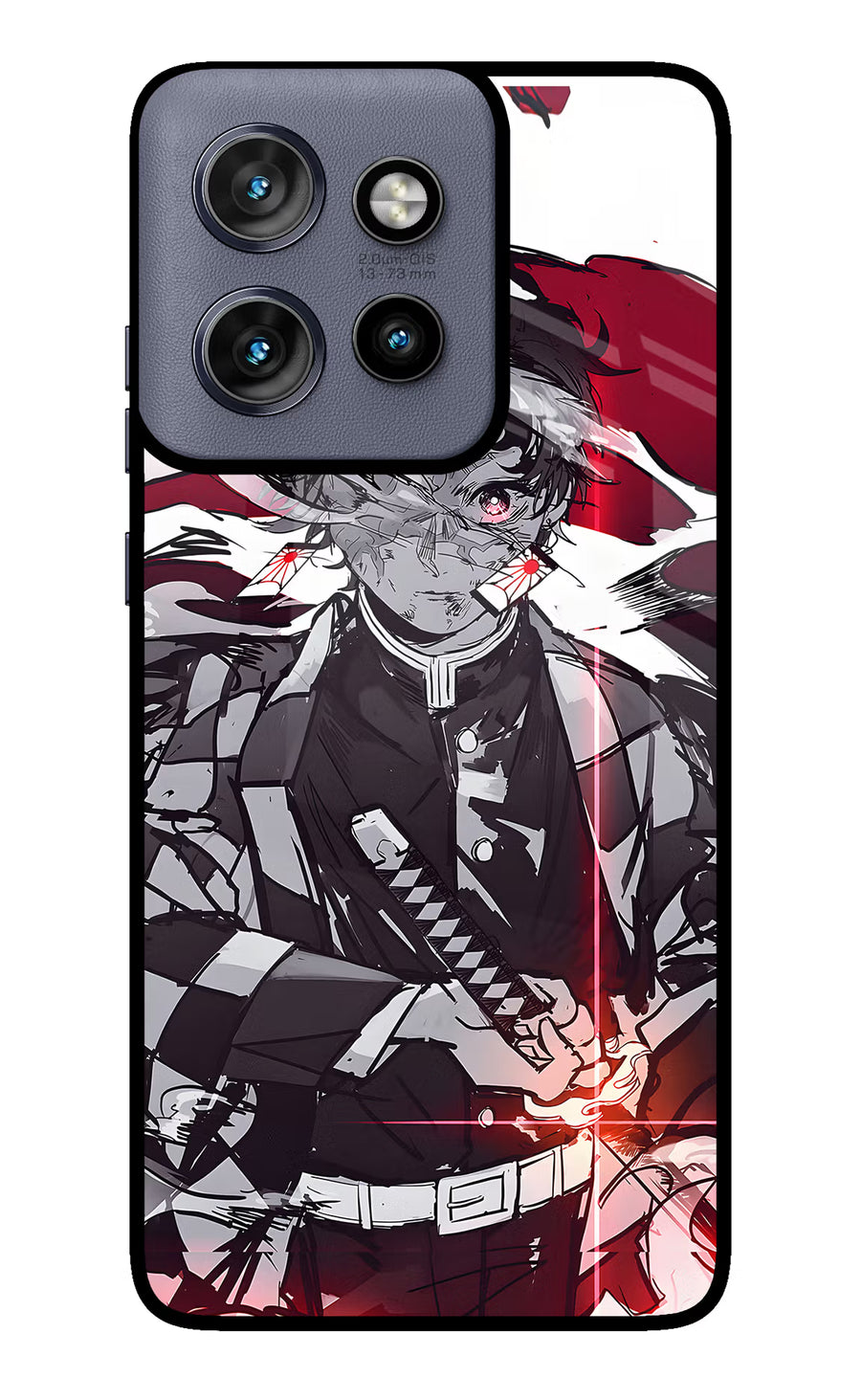 Demon Slayer Moto Edge 50 Neo Back Cover, Glass case