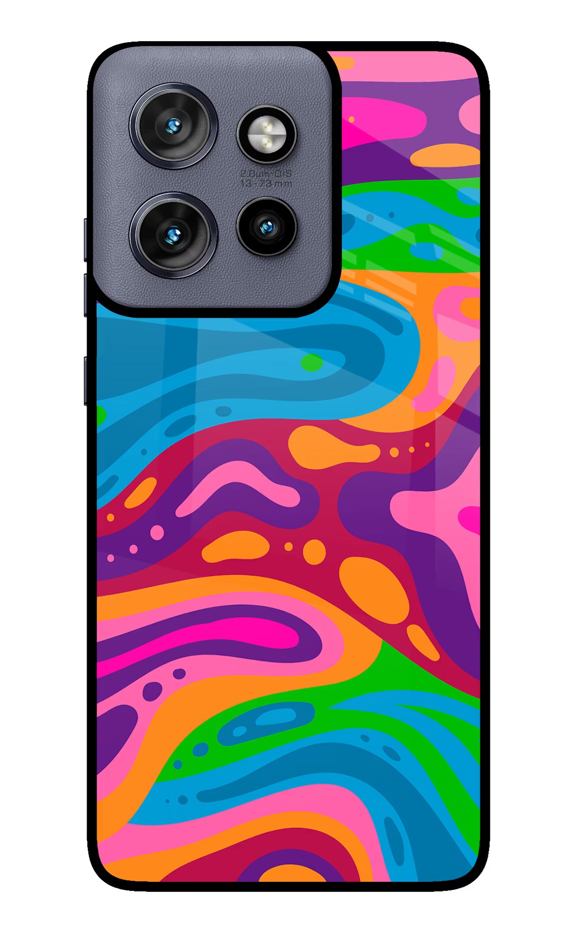 Trippy Pattern Moto Edge 50 Neo Glass Case