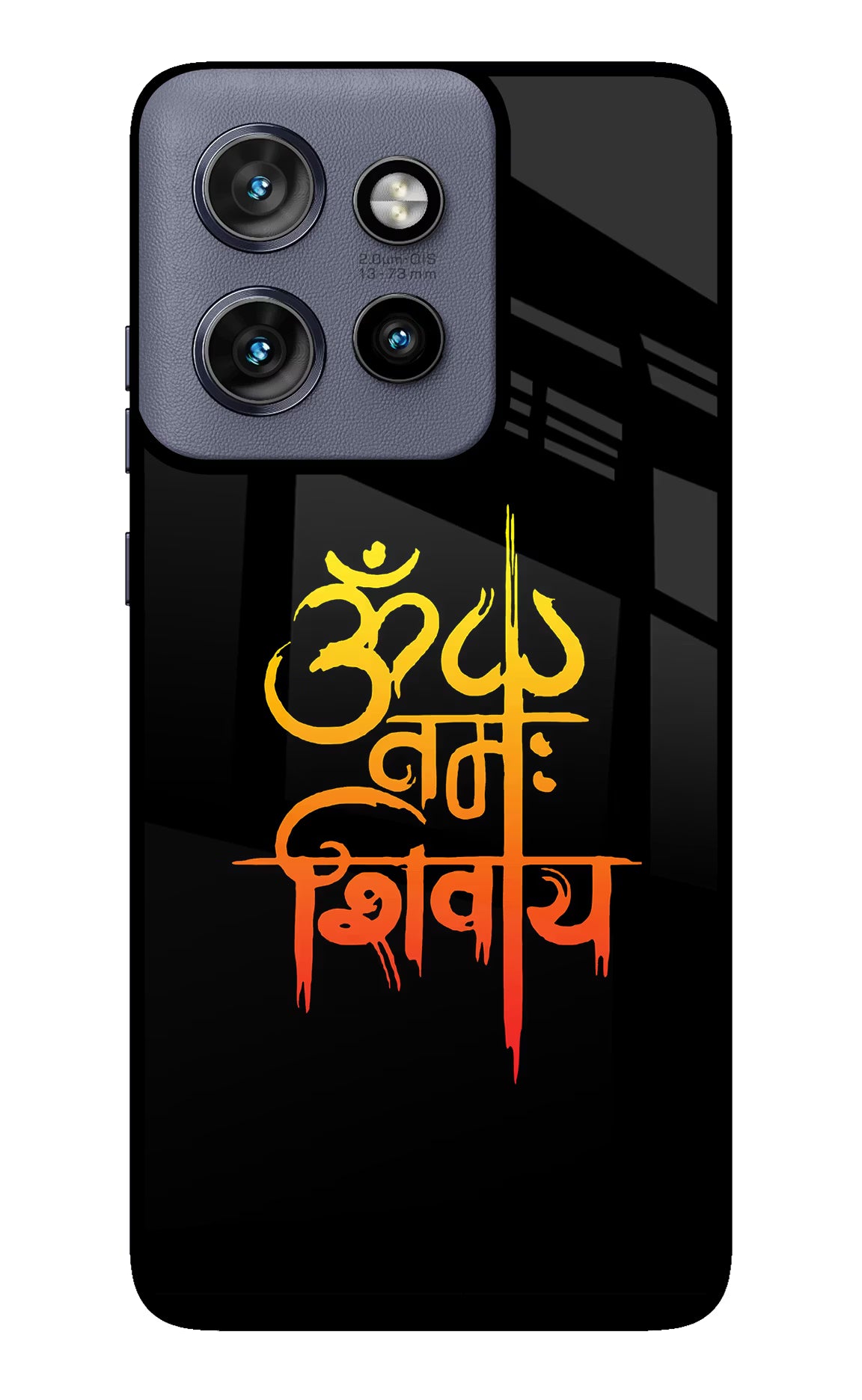 Om Namah Shivay Moto Edge 50 Neo Glass Case Back Cover by Casekaro