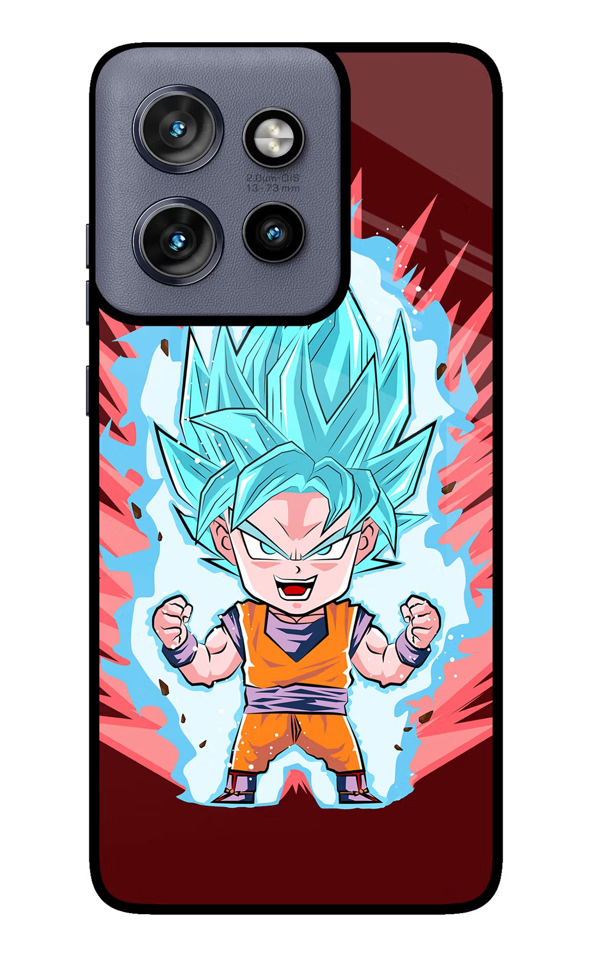 Goku Little Moto Edge 50 Neo Glass Case Back Cover by Casekaro
