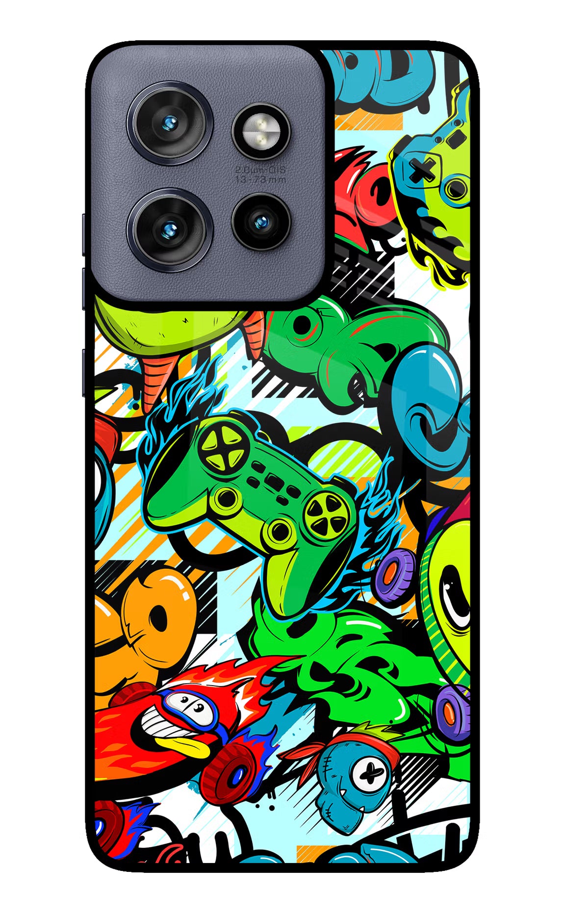 Game Doodle Moto Edge 50 Neo Glass Case Back Cover by Casekaro