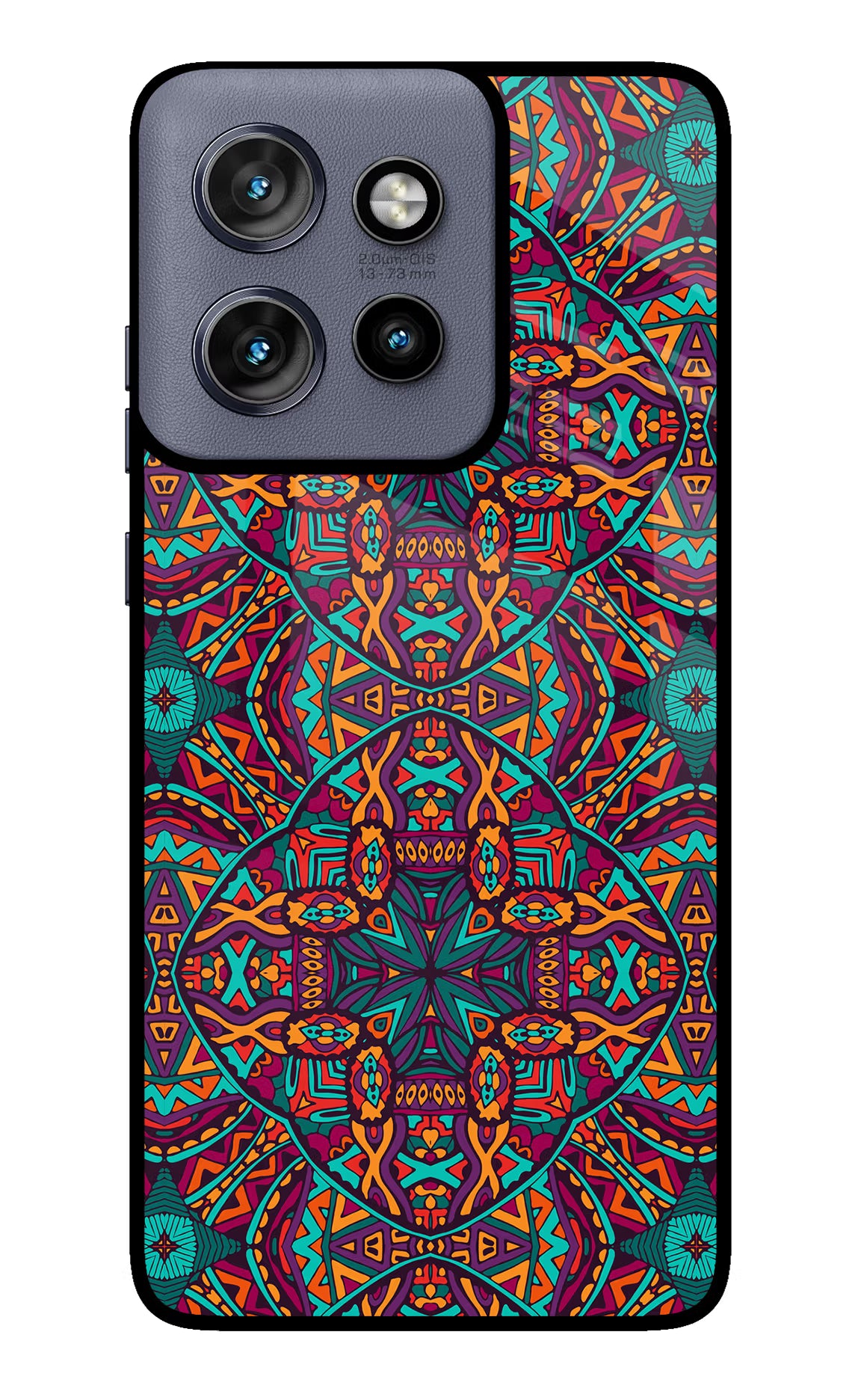 Colour Mandala Moto Edge 50 Neo Glass Case Back Cover by Casekaro