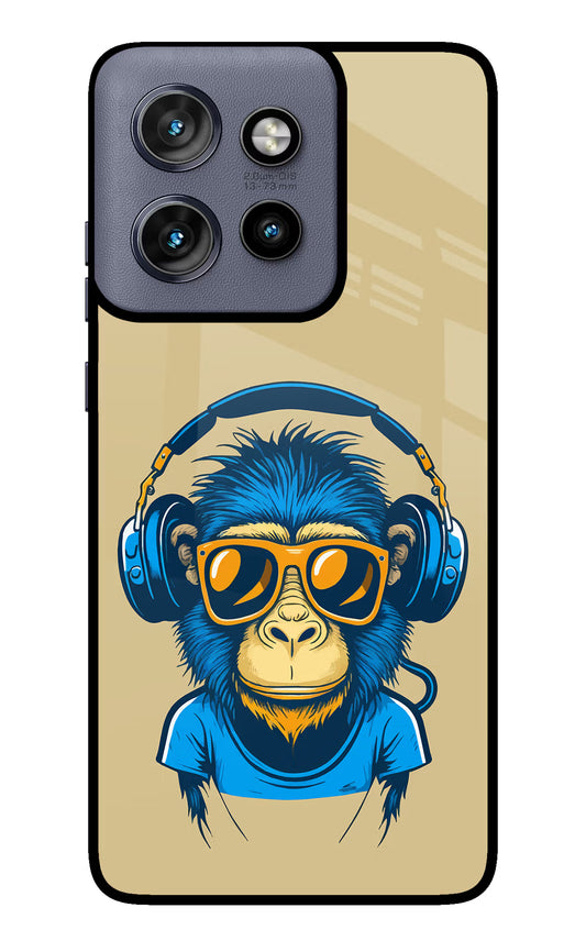Monkey Headphone Moto Edge 50 Neo Glass Case