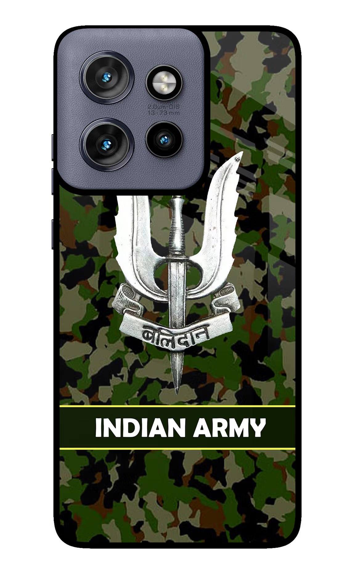 Balidan Indian Logo Moto Edge 50 Neo Glass Case Back Cover by Casekaro