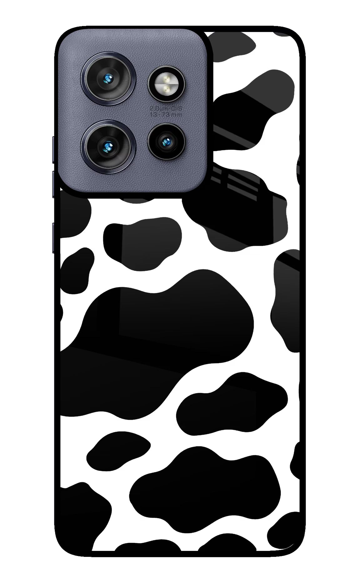 Cow Spots Moto Edge 50 Neo Glass Case Back Cover by Casekaro