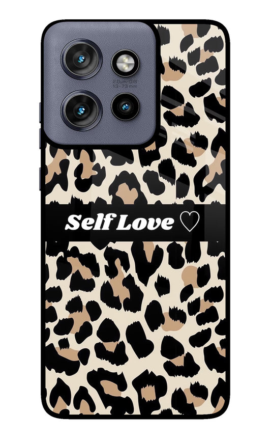 Leopard Print Self Love Moto Edge 50 Neo Glass Case