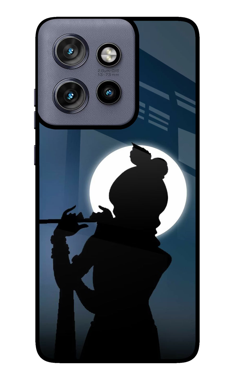 Shri Krishna Silhouette Moto Edge 50 Neo Back Cover, Glass case