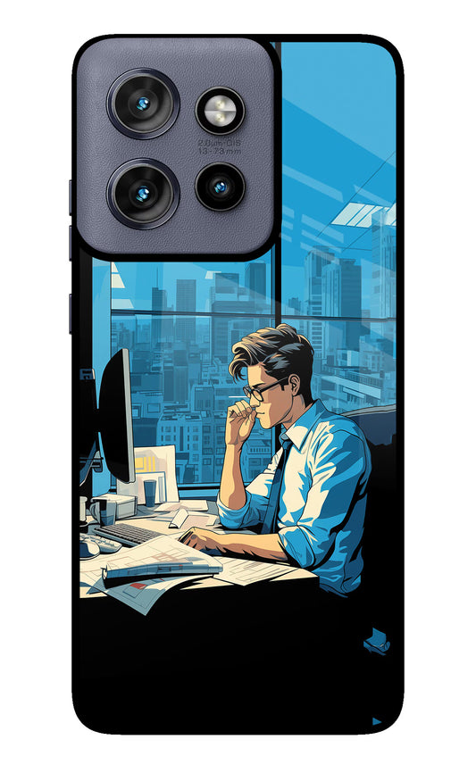 Focused Hustler (AI Generated) Moto Edge 50 Neo Glass Case