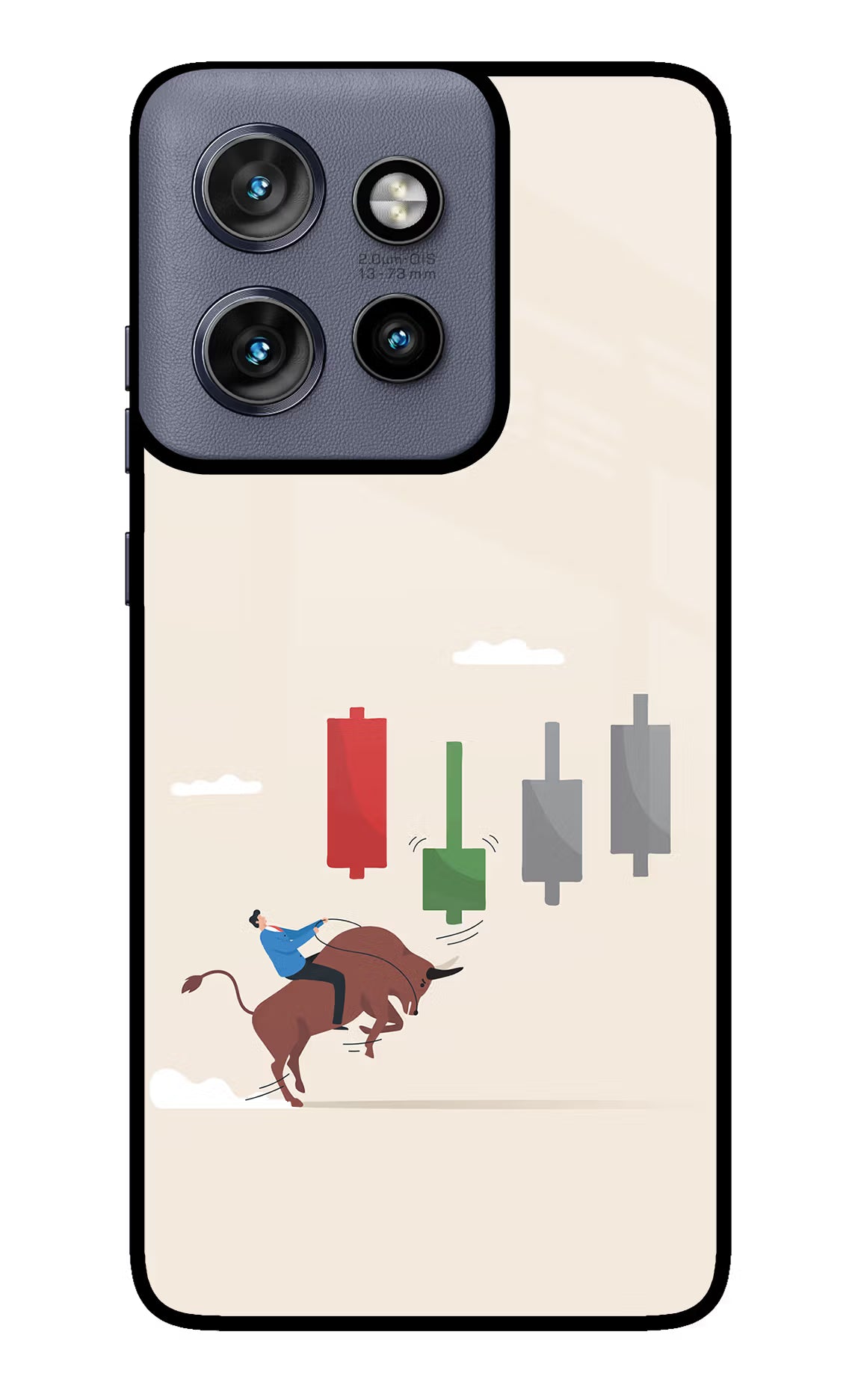 Bull Trading Momentum Moto Edge 50 Neo Glass Case Back Cover by Casekaro