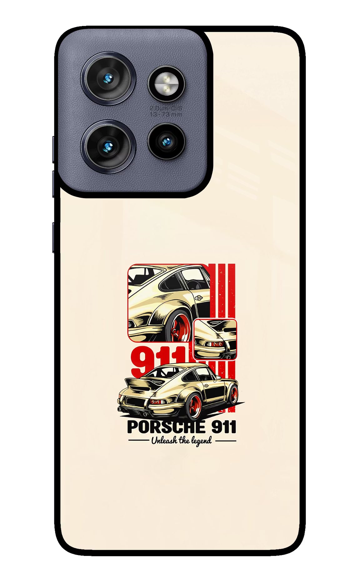 Classic Porsche 911 Moto Edge 50 Neo Glass Case Back Cover by Casekaro