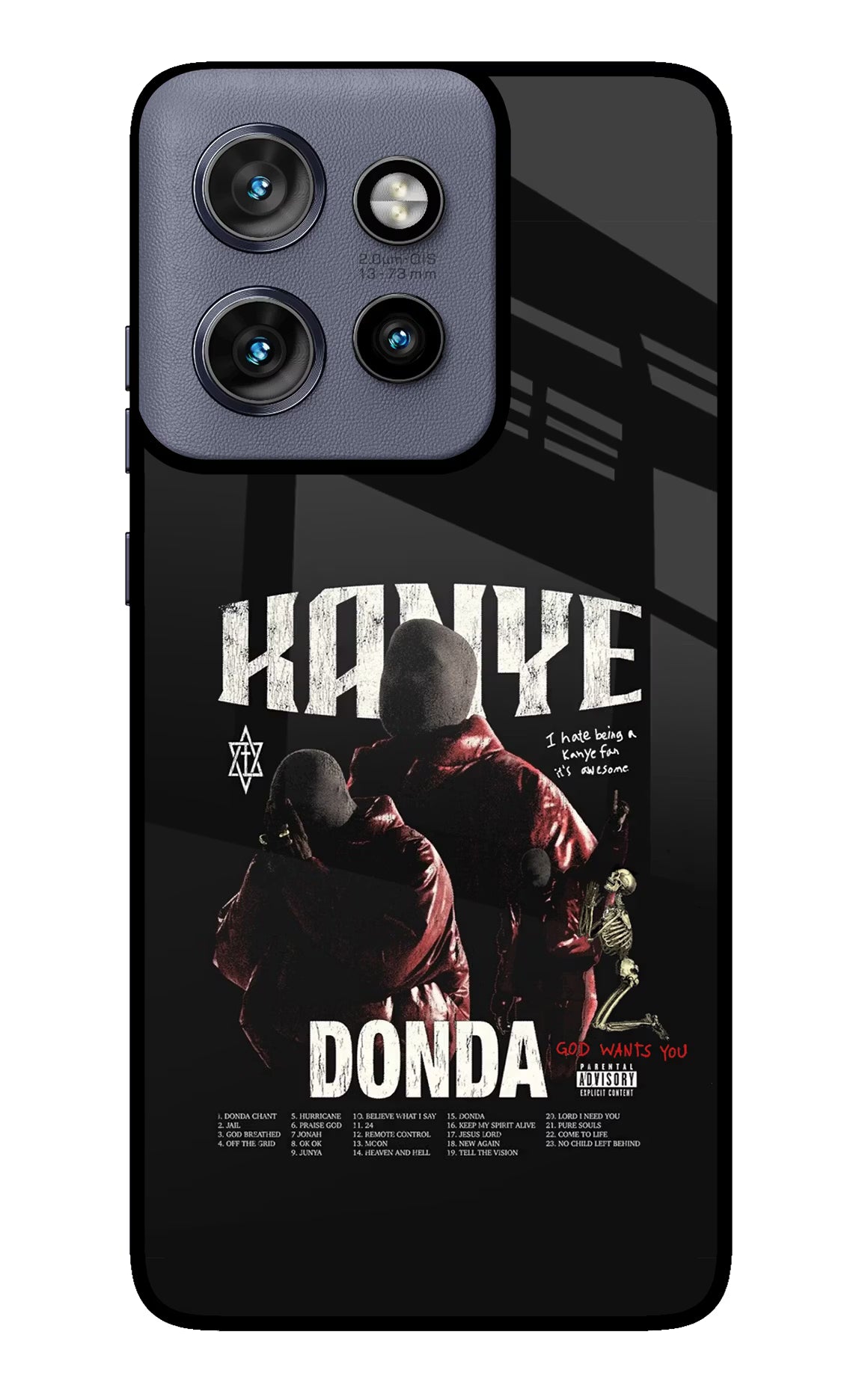 Donda Kanye West Moto Edge 50 Neo Glass Case Back Cover by Casekaro