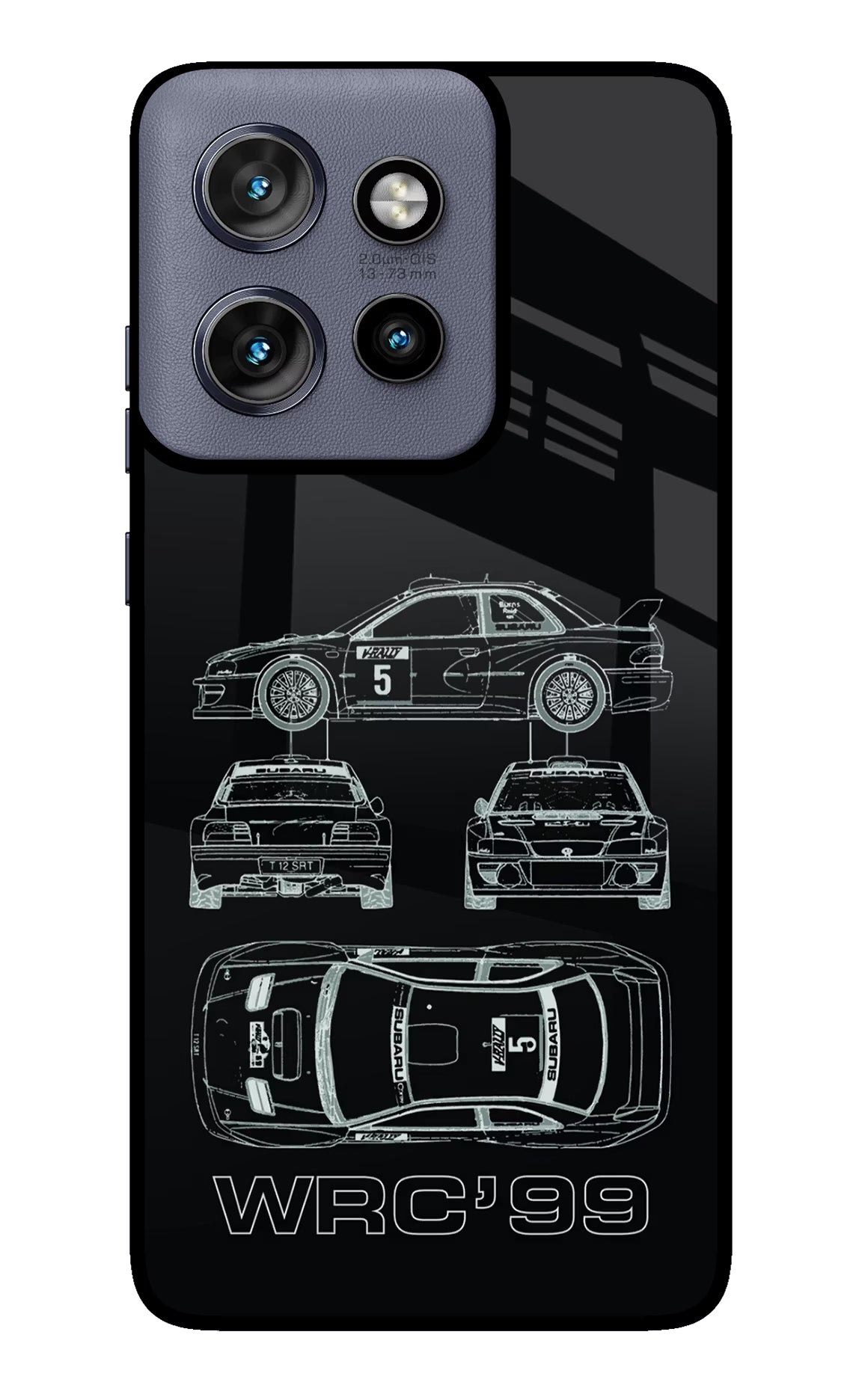 WRC'99 Moto Edge 50 Neo Glass Case Back Cover by Casekaro