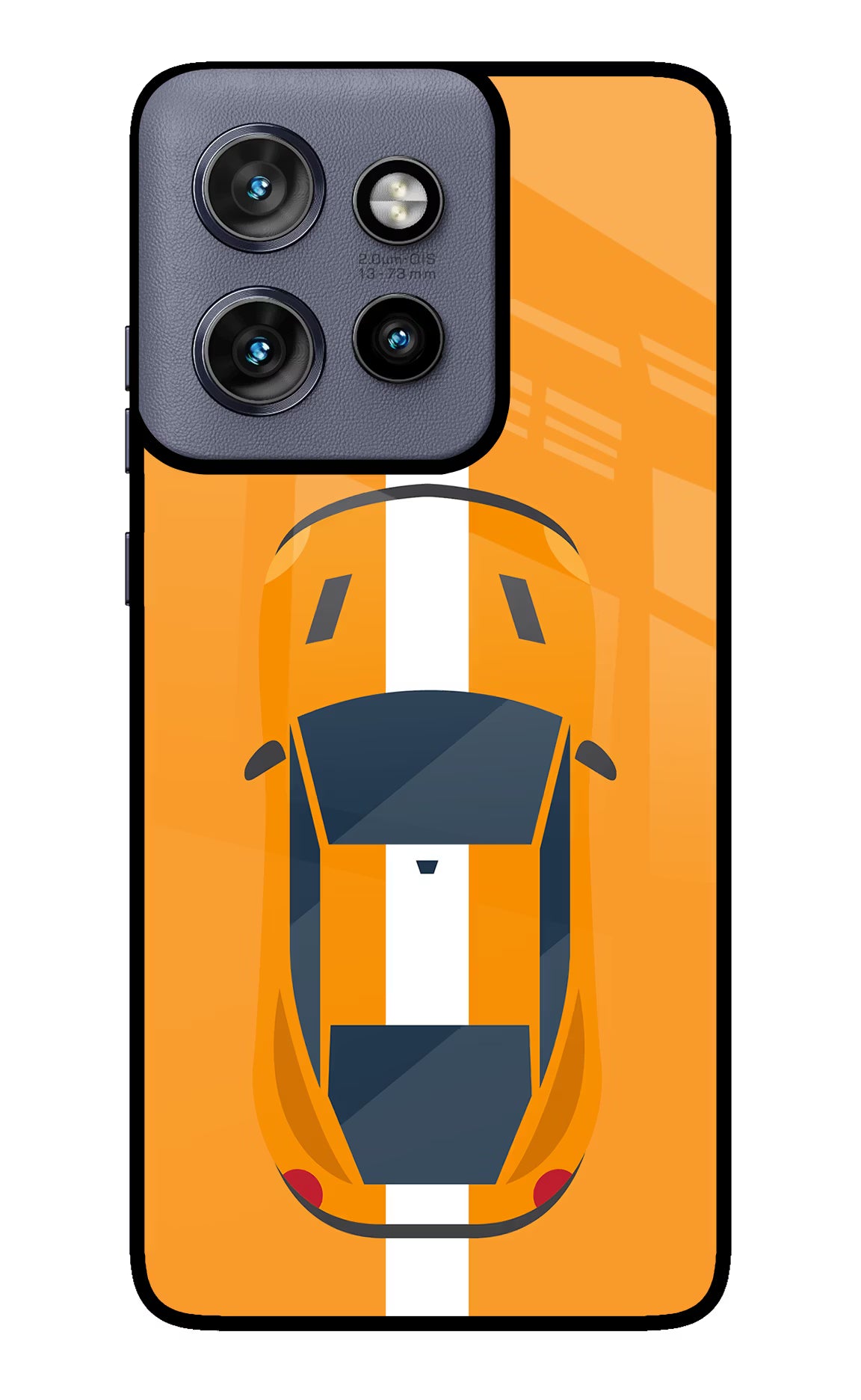 Highway Pursuit Moto Edge 50 Neo Glass Case Back Cover by Casekaro