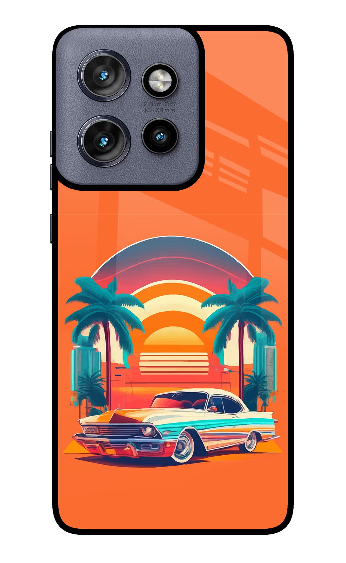 Palm Drive 80s Moto Edge 50 Neo Glass Case