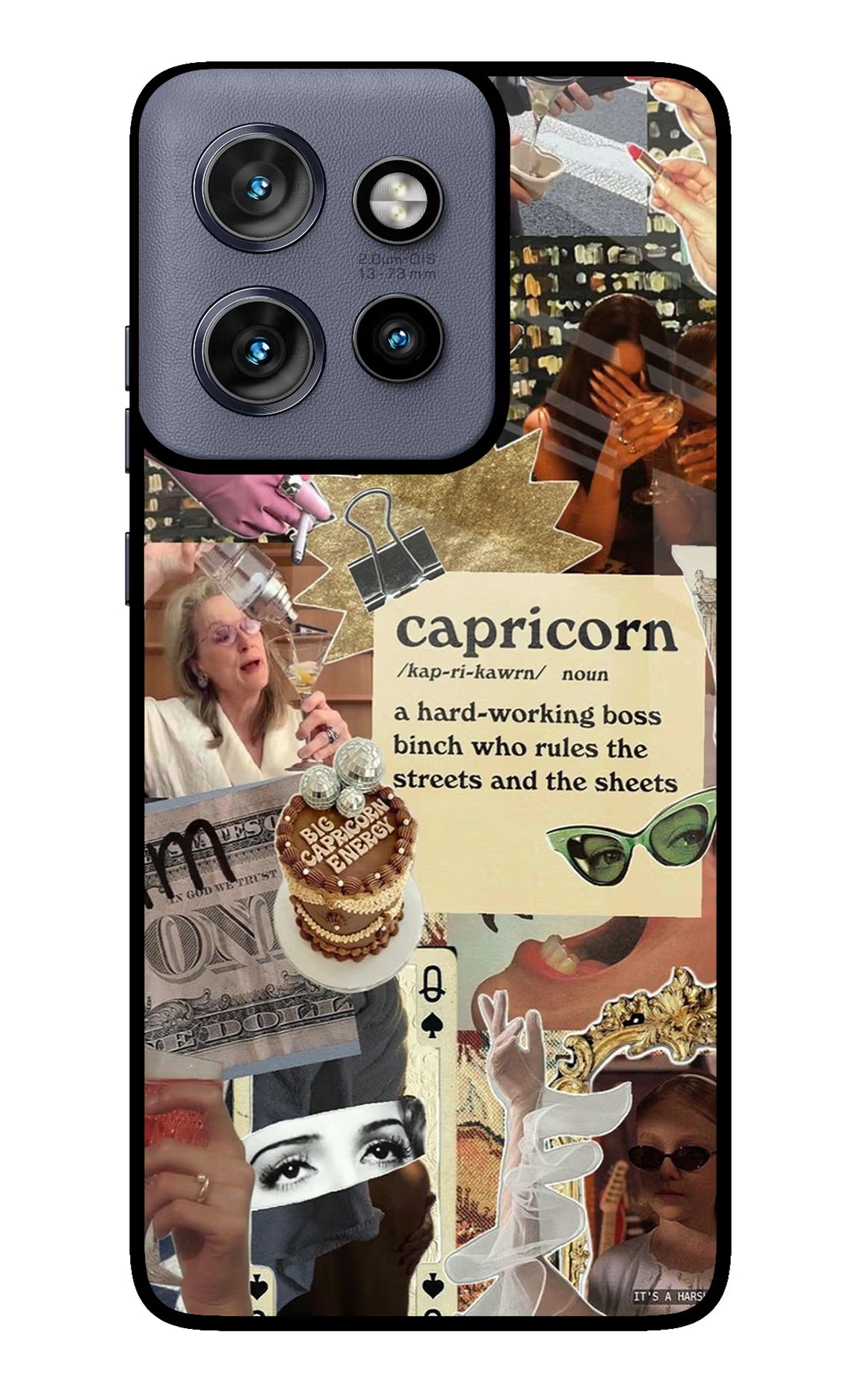 Capricorn Zodiac Moto Edge 50 Neo Glass Case Back Cover by Casekaro