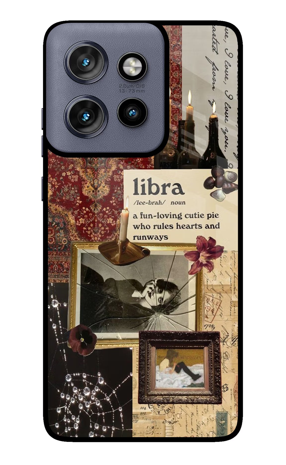 Libra Zodiac Moto Edge 50 Neo Glass Case Back Cover by Casekaro