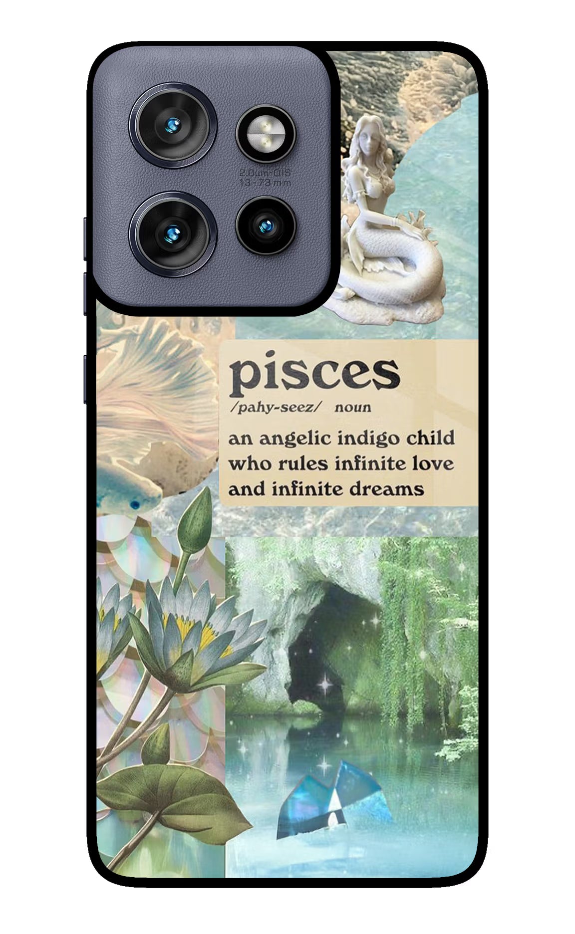 Pisces Zodiac Moto Edge 50 Neo Glass Case Back Cover by Casekaro