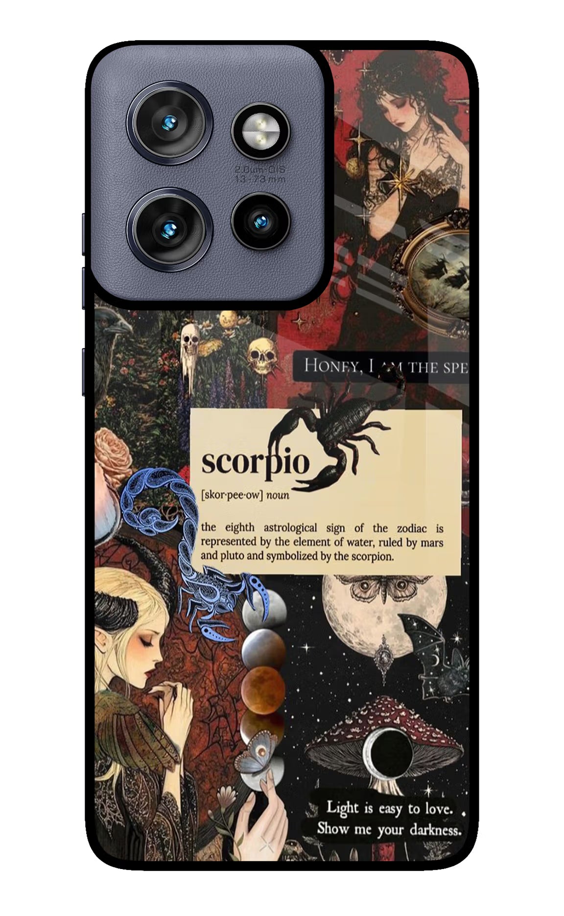 Scorpio Zodiac Moto Edge 50 Neo Glass Case Back Cover by Casekaro
