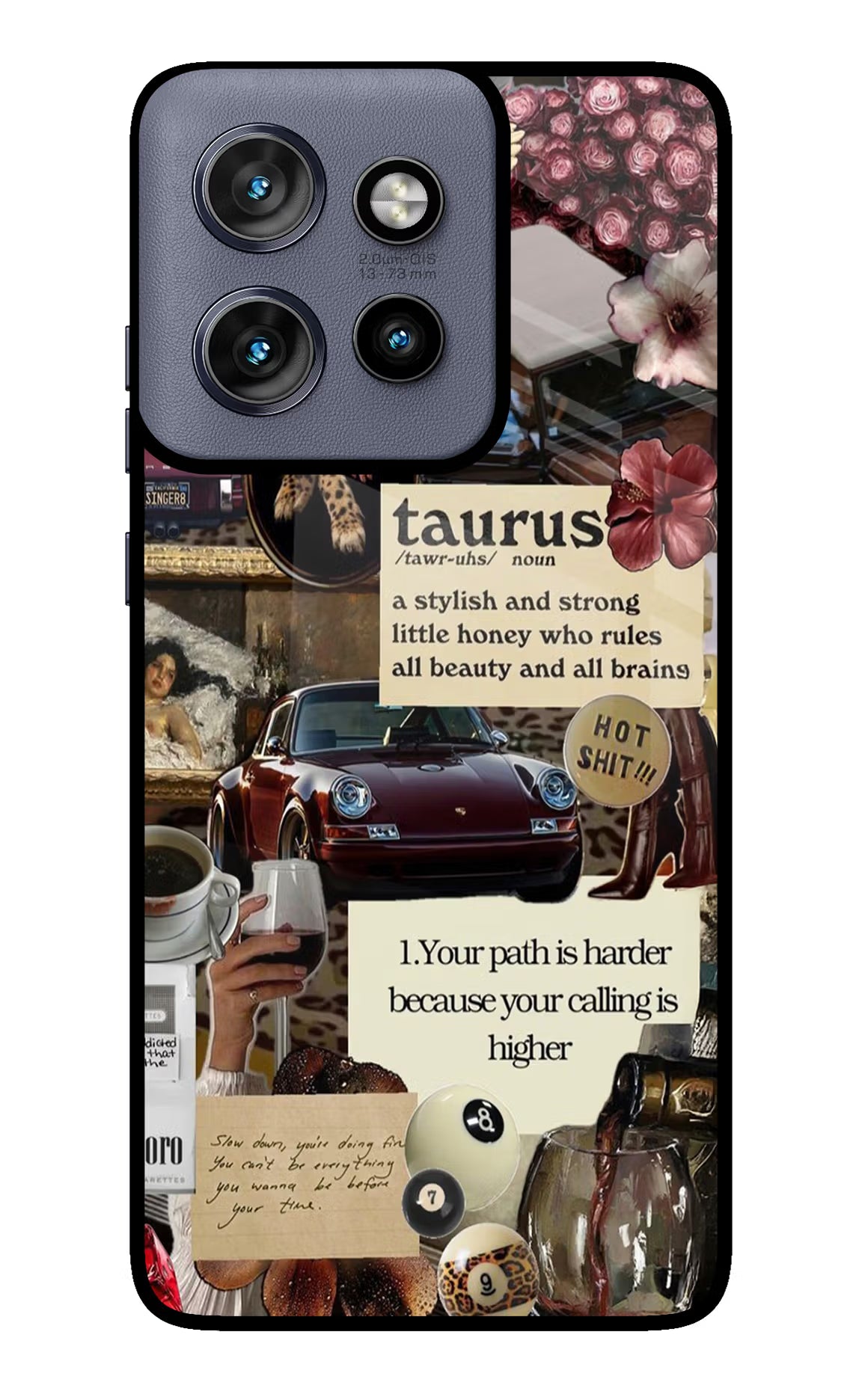 Taurus Zodiac Moto Edge 50 Neo Glass Case