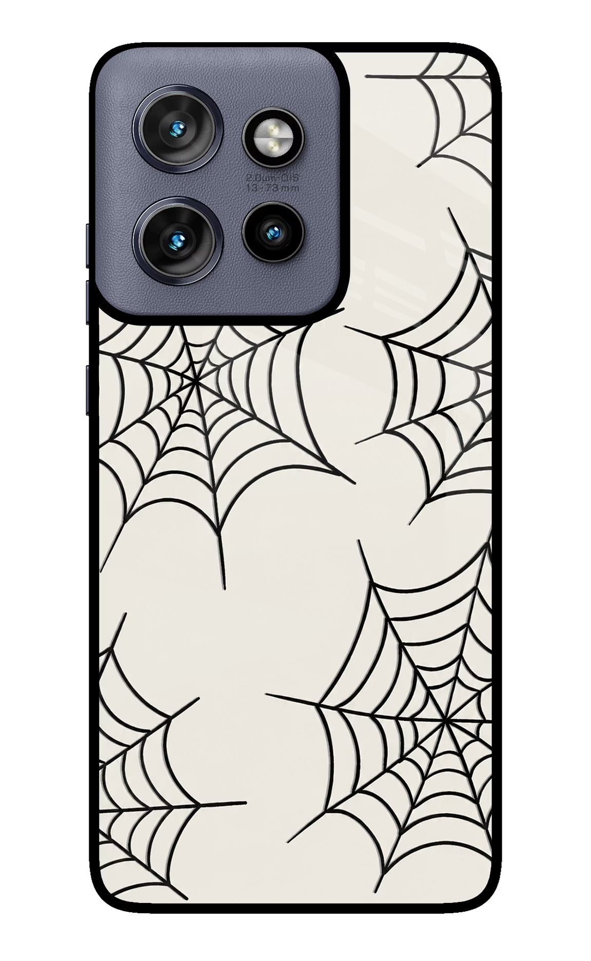 Spider Web Moto Edge 50 Neo Glass Case Back Cover by Casekaro