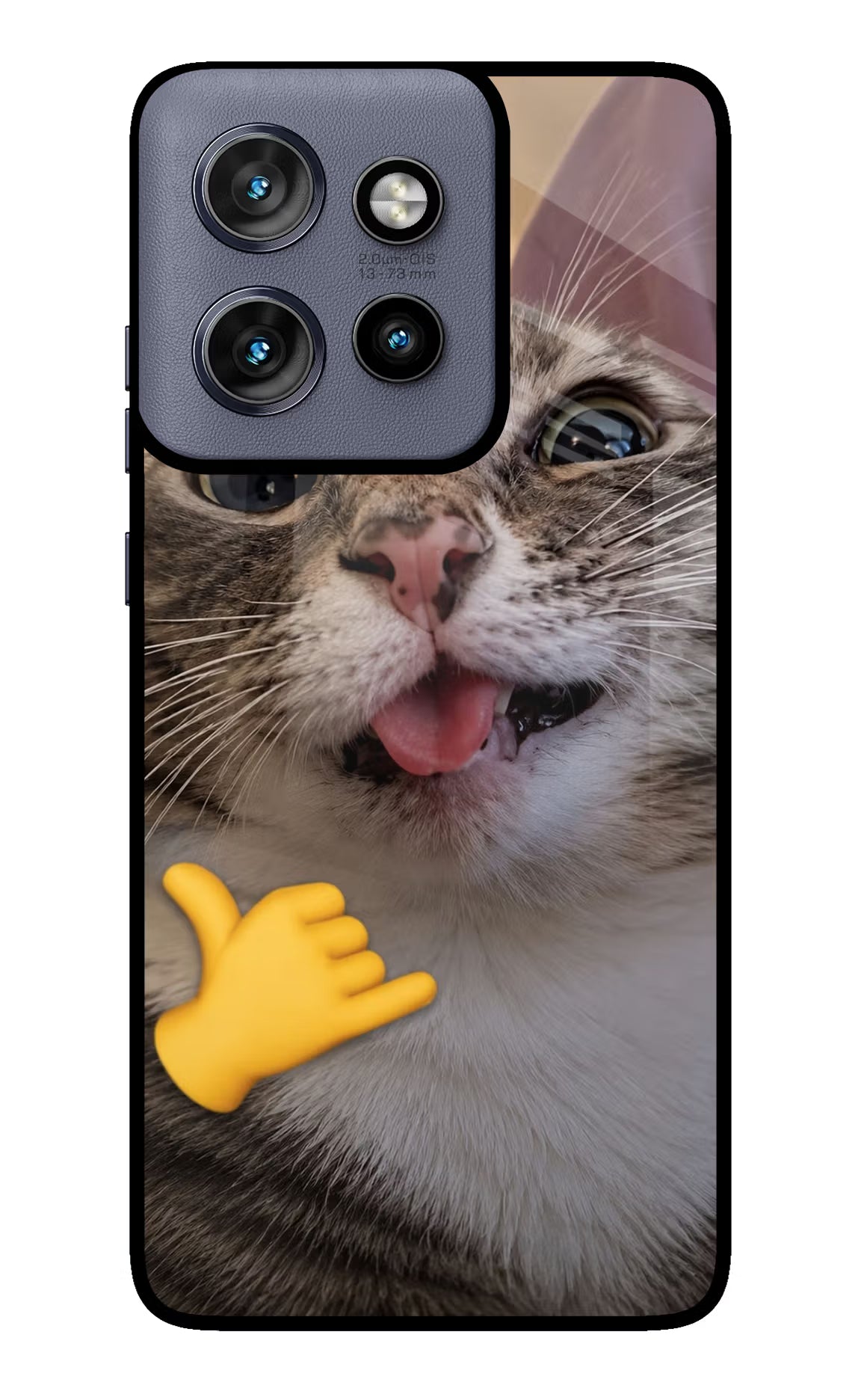 Silly Cat Call Moto Edge 50 Neo Glass Case
