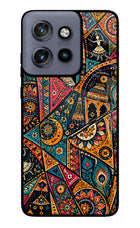 Folk Print Moto Edge 50 Neo Glass Case
