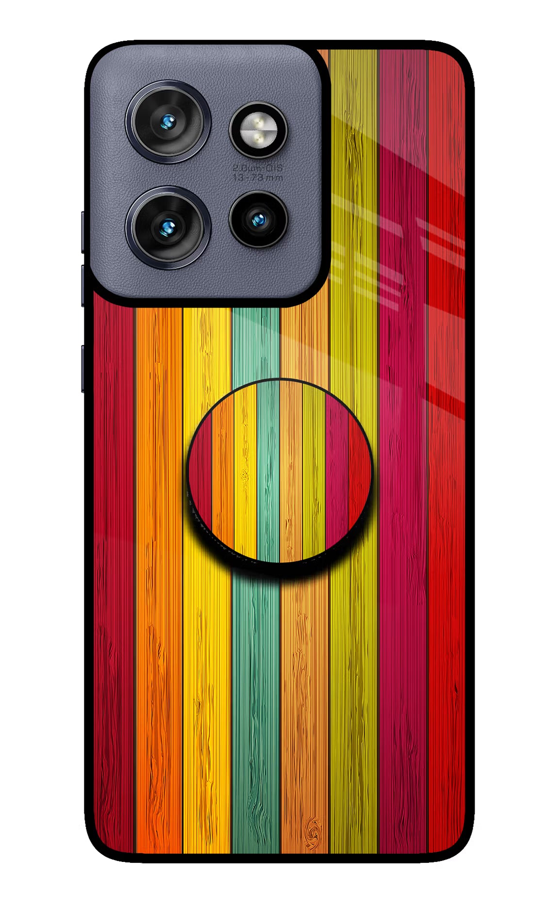 Multicolor Wooden Moto Edge 50 Neo Pop Case by Casekaro