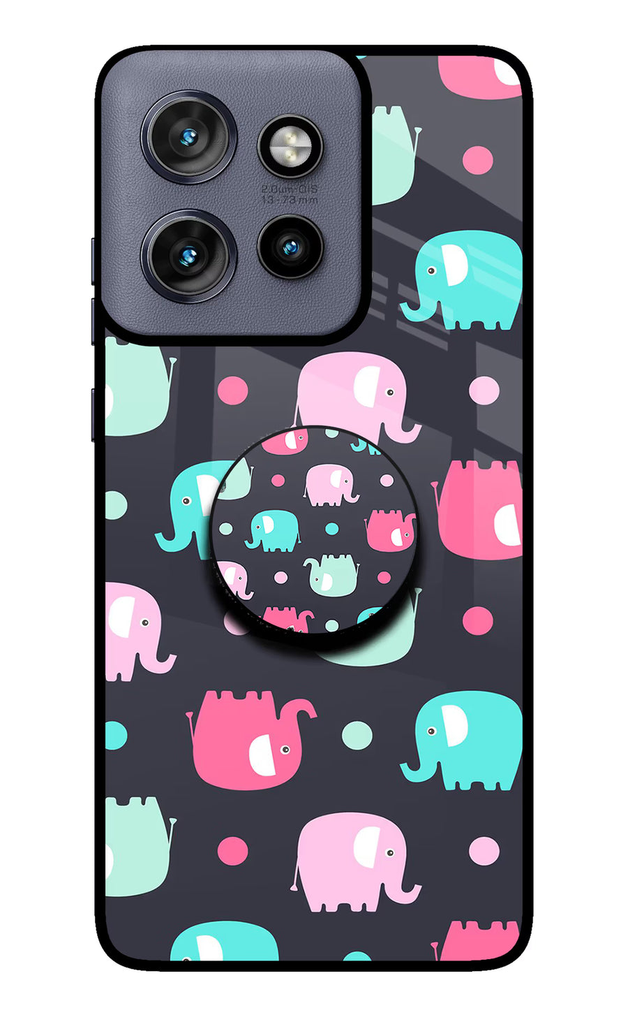 Baby Elephants Moto Edge 50 Neo Pop Case, Glass case