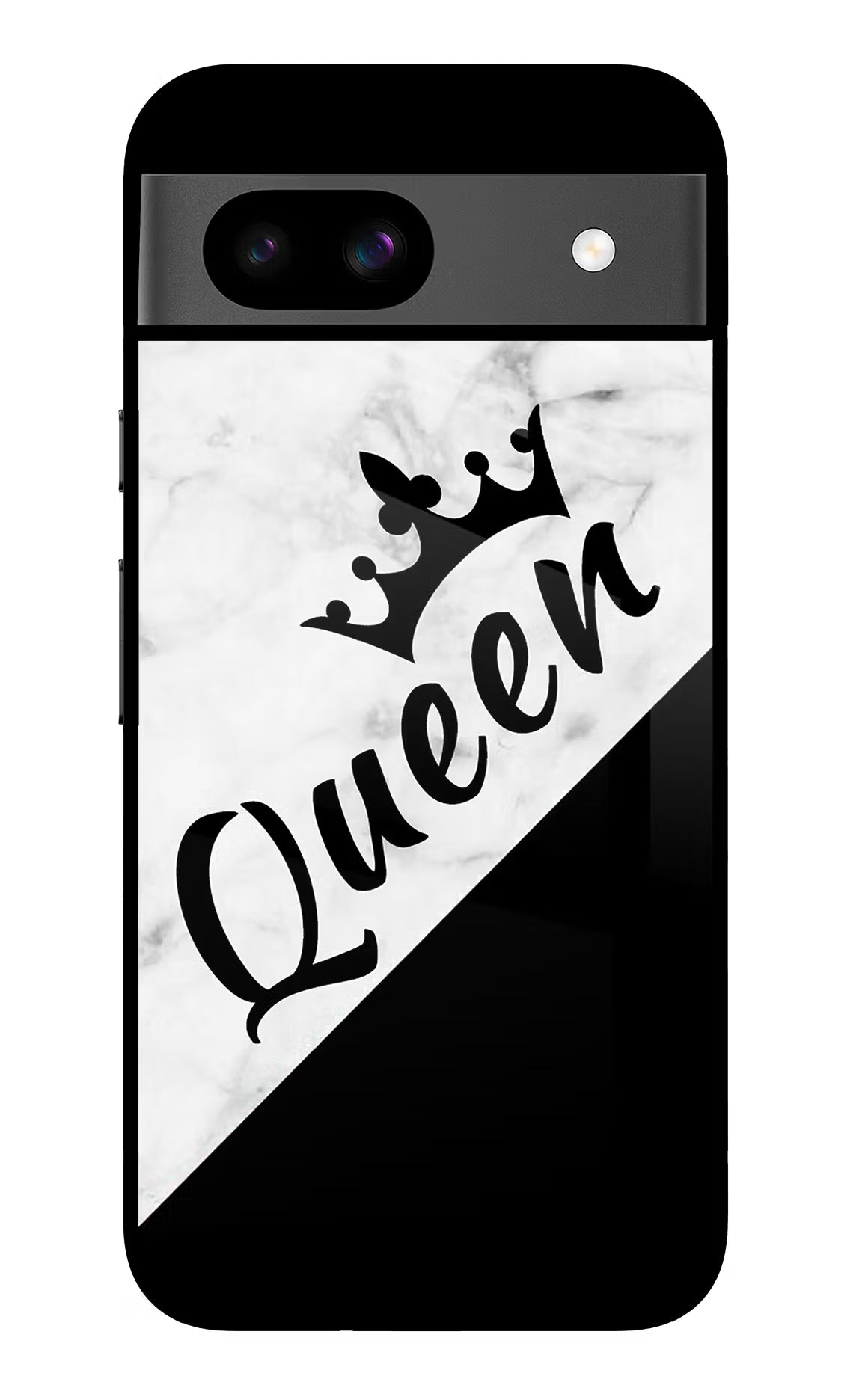 Queen Google Pixel 8A Glass Case Back Cover by Casekaro