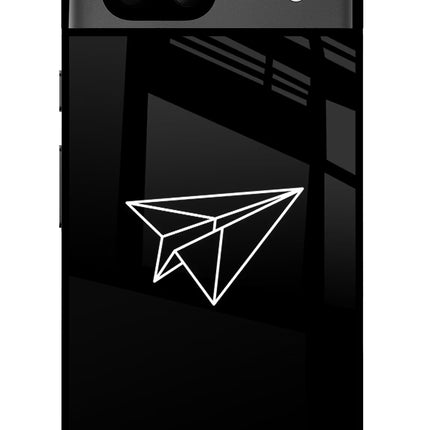Paper Plane White Google Pixel 8A Glass Case