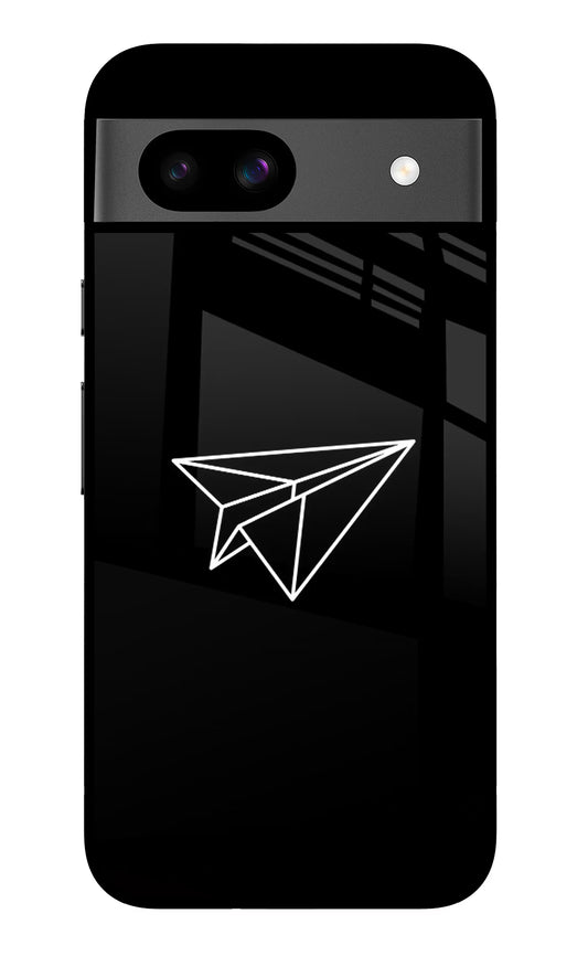 Paper Plane White Google Pixel 8A Glass Case