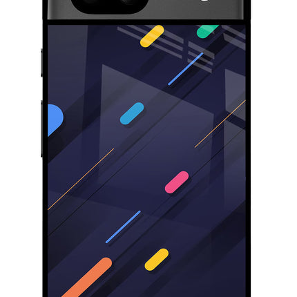 Abstract Design Google Pixel 8A Glass Case Back Cover by Casekaro