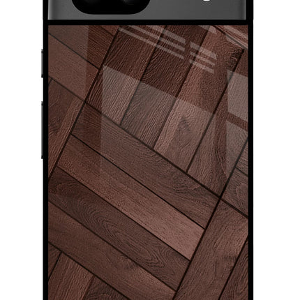 Wooden Texture Design Google Pixel 8A Glass Case