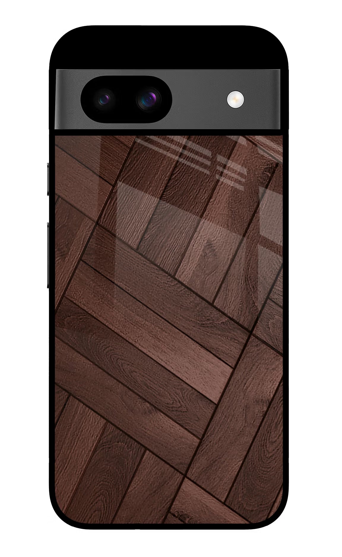 Wooden Texture Design Google Pixel 8A Glass Case Back Cover by Casekaro