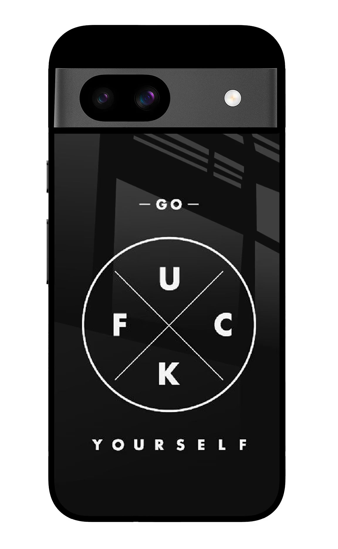 Go Fuck Yourself Google Pixel 8A Glass Case Back Cover by Casekaro