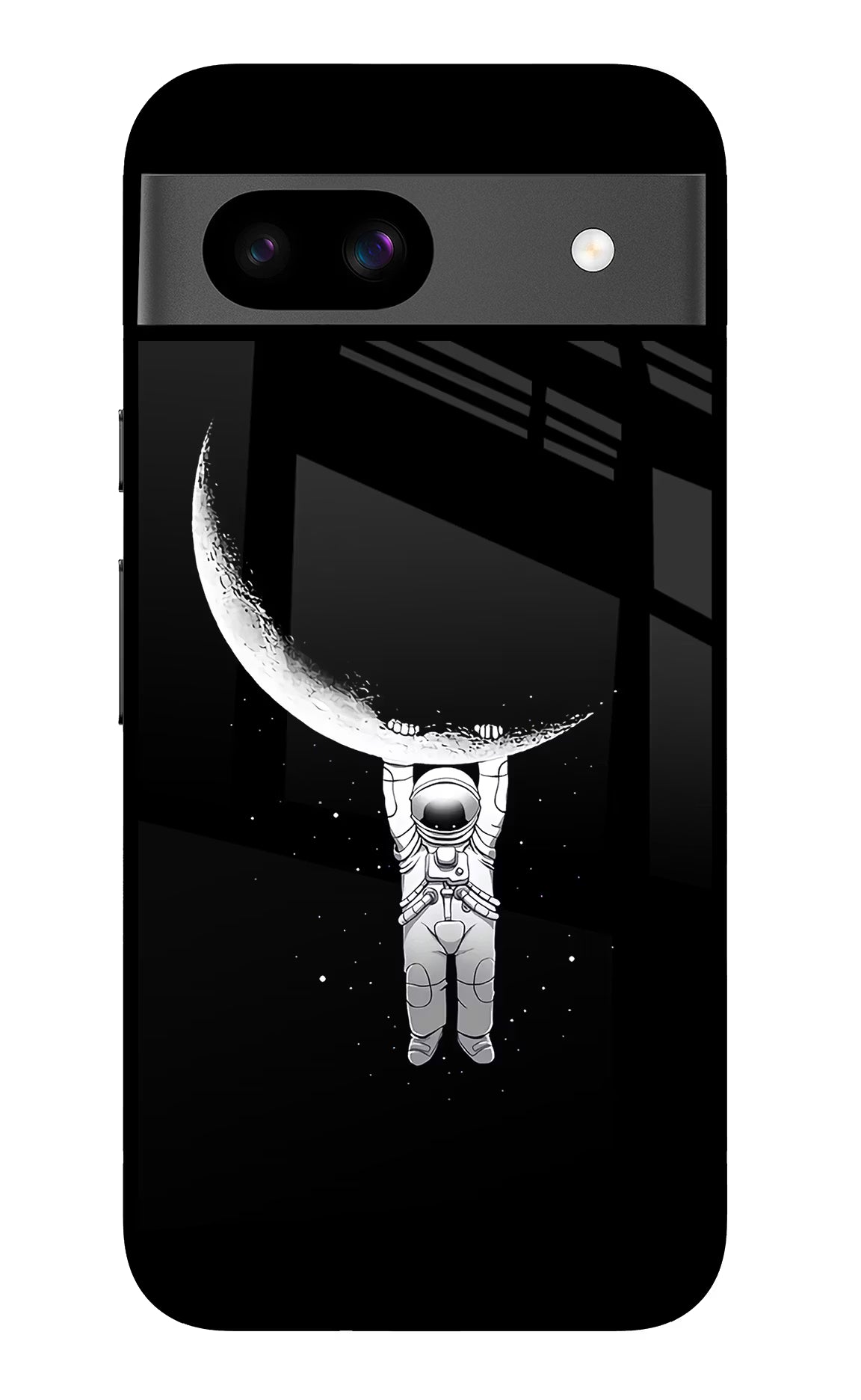 Moon Space Google Pixel 8A Glass Case Back Cover by Casekaro