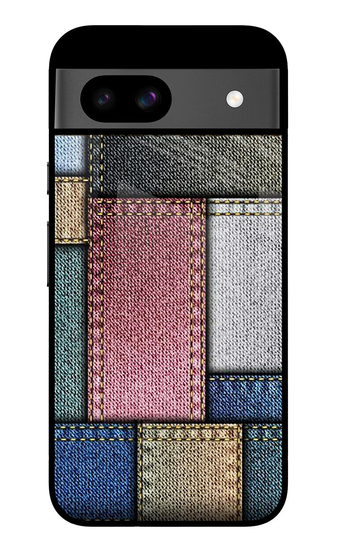 Multicolor Jeans Google Pixel 8A Glass Case Back Cover by Casekaro