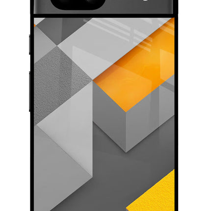 Abstract Google Pixel 8A Glass Case Back Cover by Casekaro