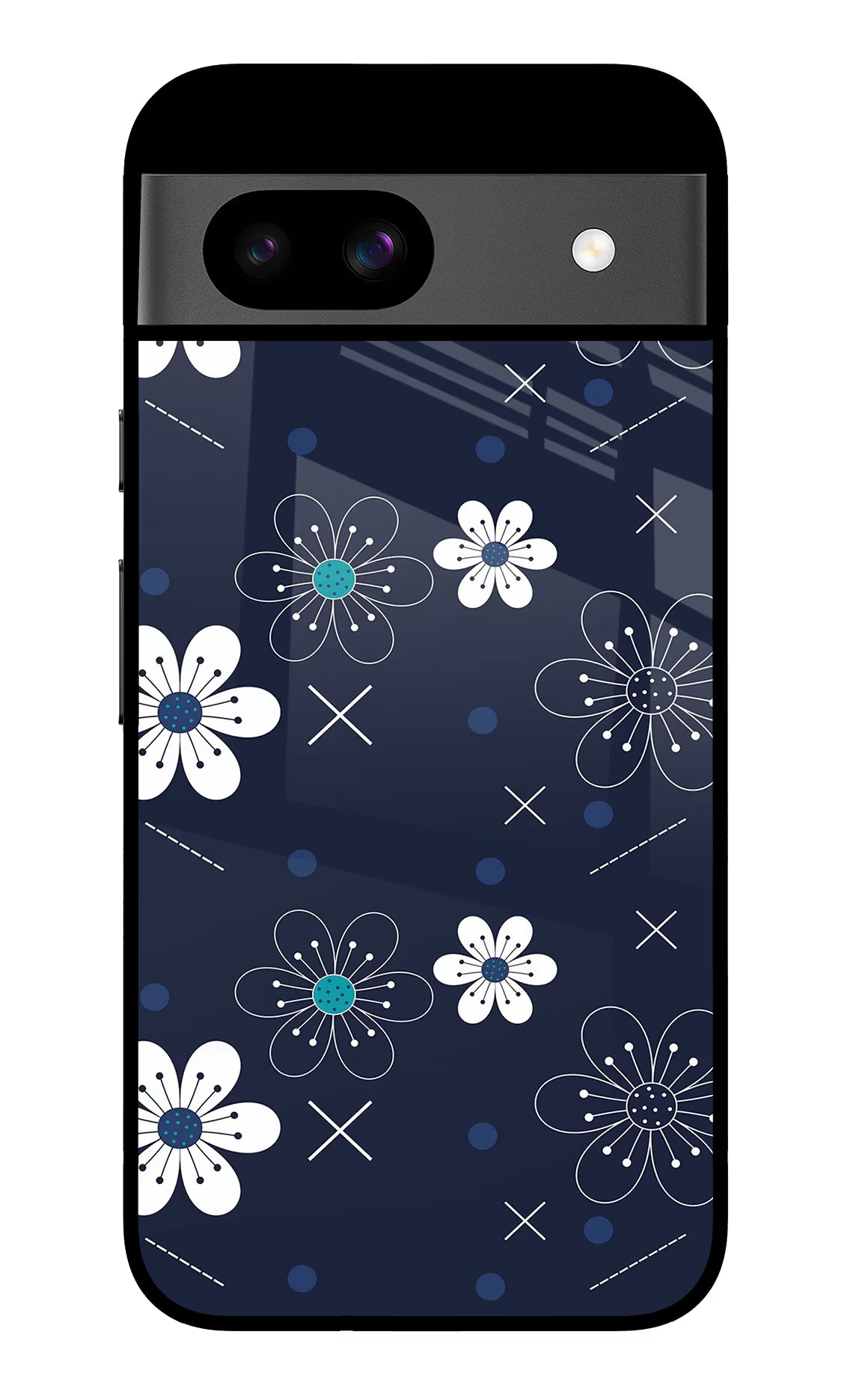 Flowers Google Pixel 8A Glass Case Back Cover by Casekaro