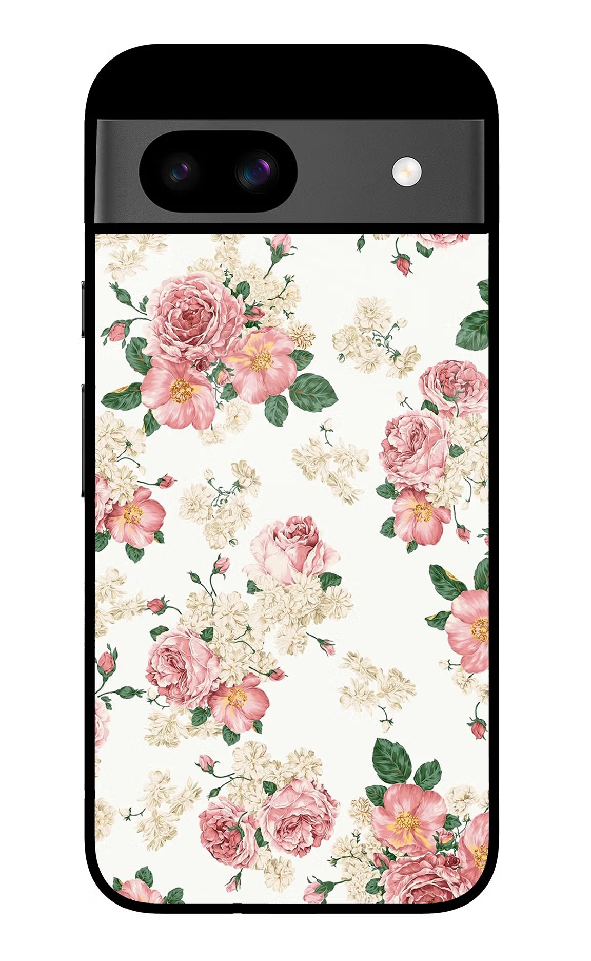Flowers Google Pixel 8A Glass Case Back Cover by Casekaro