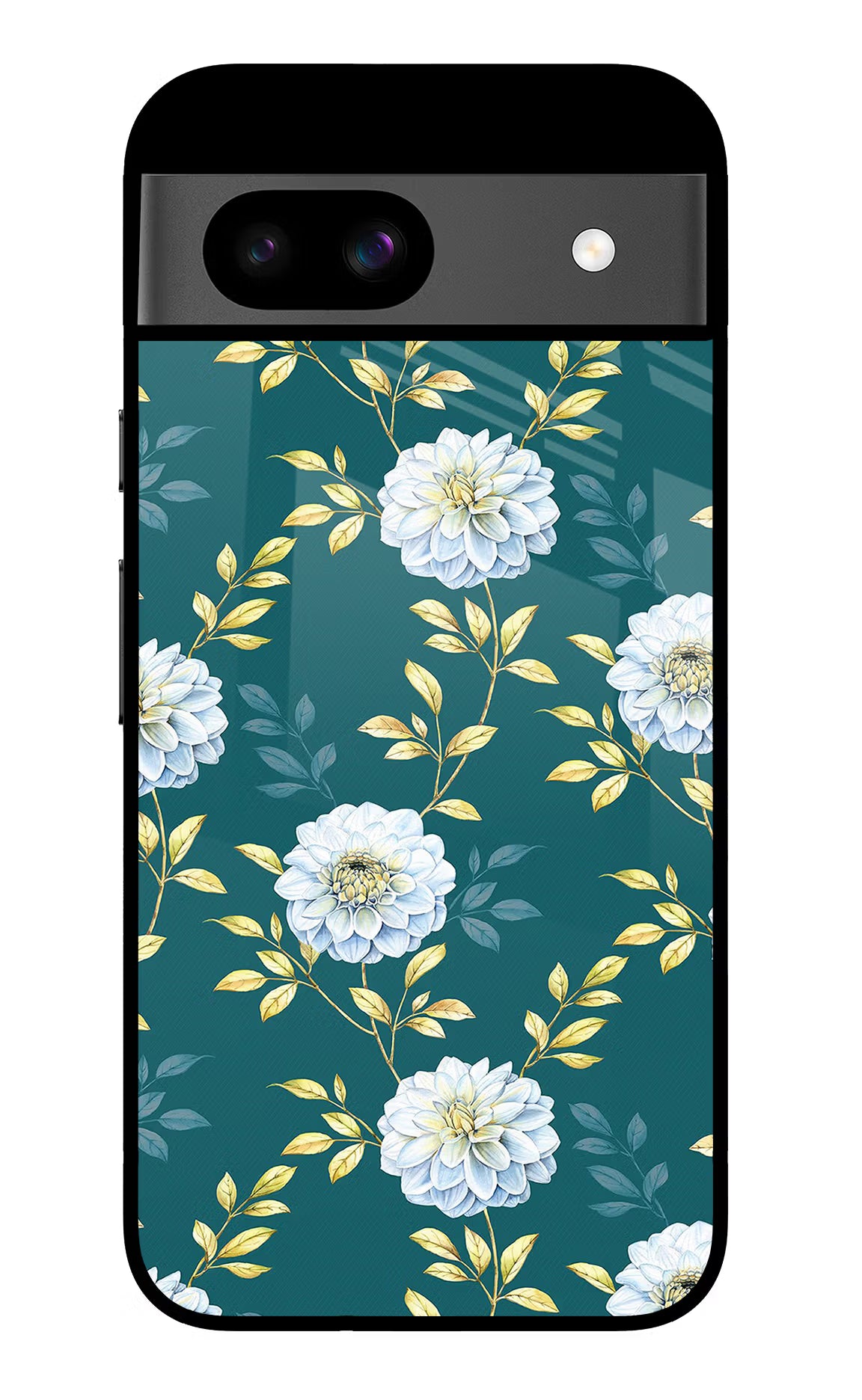 Flowers Google Pixel 8A Glass Case Back Cover by Casekaro