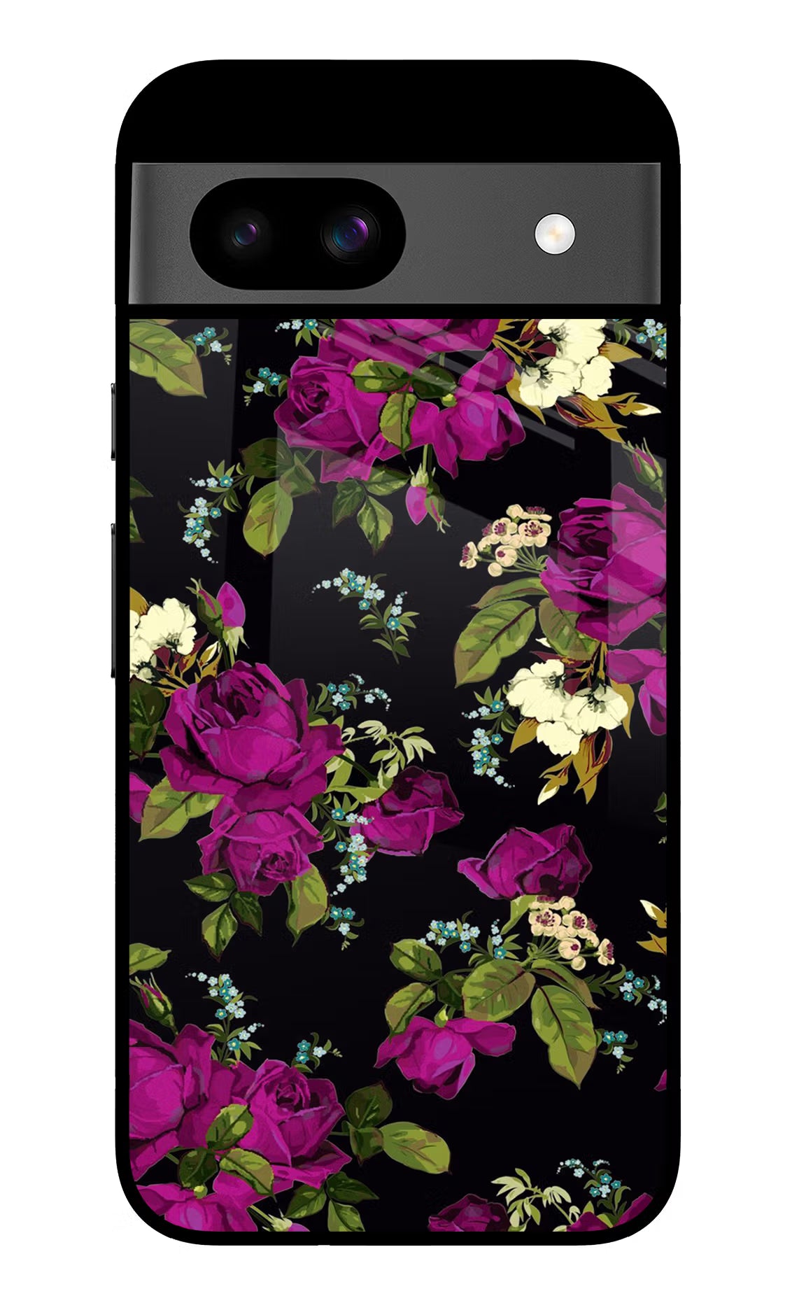 Flowers Google Pixel 8A Glass Case Back Cover by Casekaro