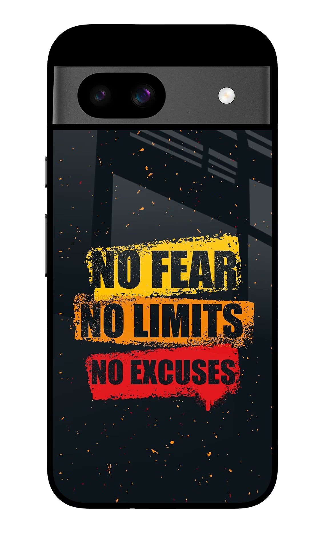 No Fear No Limits No Excuse Google Pixel 8A Glass Case Back Cover by Casekaro