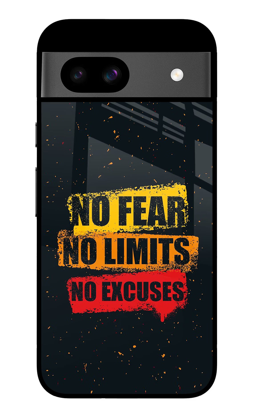 No Fear No Limits No Excuse Google Pixel 8A Back Cover, Glass case